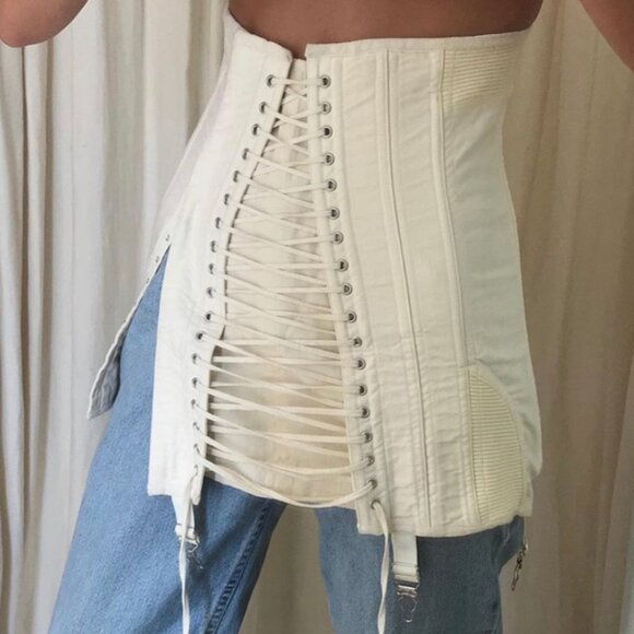 Orseund Iris Gamine Lace-Up Corset Skirt – Off White – Authentic – Excellent Con - Picture 3 of 3